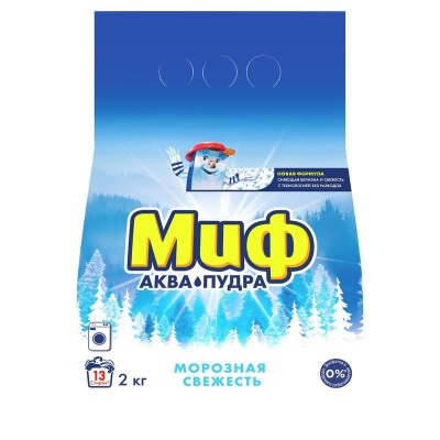МИФ порошок стиральный для белого белья 2 кг. 2шт/кор