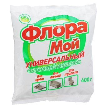 Чистящий порошок пемоксоль Флора мой 400гр пакет 